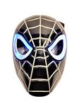 Premium Black Spiderman Mask/Venom Mask with LED Eyes that Light Up! (Batteries Included)