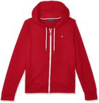 Tommy Hilfiger Women's Zip-up Hoodie – Classic Sweatshirt with Drawstrings and Hood, Scarlet, Medium