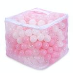 PlayMaty Ball Pit Balls - 400 Pieces Colorful Plastic Ocean Ball Crush Proof Stress Balls for Kids Playhouse Pool Ball Pit Accessories 2.3 Inches (Pink)