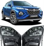 Able Sporty Car Magnetic Sun Shade Curtains with Zipper for Maruti FRONX Set of 4 Pcs