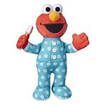 Hasbro E8416 Sesame Street Brushy Brush Elmo 12-inch Plush, Sings The Brushy Brush Song, Toy