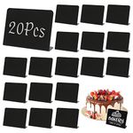 20Pcs Mini Chalkboard Signs, 4x3 inch Small Black Chalkboard Signs Mini Black chalkboards for Cake Food Pricetags Message Board Wedding Party