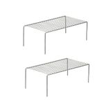 NH10 DESIGNS Stainless Steel Under Cabinet Kitchen Dish Rack Expandable Storage Floating Shelves For Kitchen Multipurpose Organizer Extend Up To 580 Mm With Anti-Rust Nano Coating(Pack Of 2)(Nhsp)