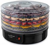 NutriChef Food Dehydrator Machine – 5 Tray Electric Food Dryer for Jerky, Fruits, Vegetables, Mushrooms, Herbs | Compact Countertop Dehydrator with Even Heat Circulation, Easy to Clean, BPA-Free