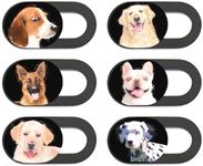 Mizi Webcam Privacy Cover Slide [6 Pack], Cute Camera Blocker Sticker, Protect Your Privacy and Security for Computer, Laptop, Tablets & Phones - Dog