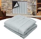 Wintcomfort Fireplace Draft Stopper Blanket for Stopping Overnight Heat Loss, Save Energy Fireplace Blocker Blanket, Grey (Medium 45" W x 34" H)