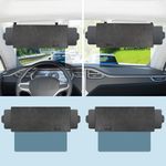 2 Pack Polarized Sun Visor Extender for Car with 2 Side Sunshade, Car Visor Extender Sun Blocker, Upgraded UV400 Car Sun Visor Extension with PC Lens, Anti-Glare Car Visor for Safe Driving