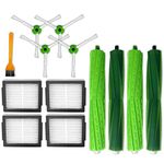 Vacuum Cleaner Replacement Parts Set Compatible with iRobot Roomba i7 i7+/ i7 Plus E5 E6 J7 J7+ Includes Multi Floor Brushes Main Brush Edge Brush Edges Mop Brushes HEPA Filter Refill Set Replacement