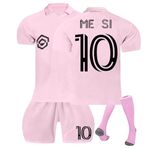 Kids Football Kit, Boys Football Training Shirts Kits Home/Away Soccer Jersey, Sports Outdoor Football T-Shirt Shorts and Socks Set Tracksuits Training Equipment