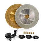 3mirrors Angle Grinder Aluminum Tungsten Electrode Sharpener Grinding Angle Controller& 5inch Diamond Grinding Wheel TIG Welding Tools with Gasket