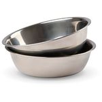 Bonza Two Piece Stainless Steel Dog Bowls for Pet Feeding Station. Perfect for Small Dogs and Cats.