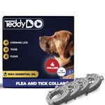 TeddyDo 4 Pack Collar for Dogs | 24 Months Full Protection | Adjustable and Waterproof Collar | Plant Based Formula | Fits all Dogs | Comfortable and Safe