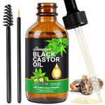 Organic Jamaican Black Castor Oil, Body Message Castor Oil, 100% Pure & Natural Anti-Aging Essential Oil for for Eyelashes, Eyebrows Growth, Skin Moisturizer, Nourish the Scalp, Dry Skin Relief, (Castor Oil)