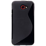 Amzer TPU Hybrid Case Cover for HTC Butterfly S - Solid Black