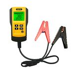 eOUTIL 12V Car Battery Tester, Digital Auto Battery Analyzer with LCD Display - Test Battery Life Percentage, Voltage, Resistance and CCA Value for Car/Boat/Motorcycle