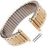 Gilden Gents Expansion 17-22mm Extra-Long Gold-Plated Stainless Steel Watch Band 532-YL