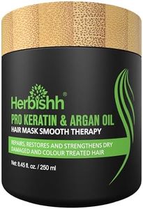 Herbishh Argan Hair Mask-Deep Conditioning & Hydration For Healthier Looking Hair for very Dry, Weak, Stressed Out Hair, No Silicones, No Sulphates, No Parabens (250 ML)