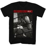 MUHAMMAD ALI - Mens Punching Bag T-Shirt, Large, Black