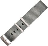 BluShark AlphaShark Premium Nylon Watch Strap - Durable, Waterproof Replacement Watch Band for Men and Women | Stainless Steel Buckle | Ballistic, Military | Admiralty Gray, 20mm