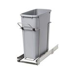 Knape & Vogt RS-PSW9-1-20-P 17 in. H x 8 in. W x 20 in D Steel in-Cabinet 20 Qt. Single Pull-Out Trash Can in Platinum