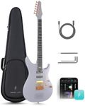 Enya Electric Guitar Inspire 39" Smart Electric Carbon Fiber Guitarra with 15W Wireless Speaker, 20 Distinct Tones, Onboard Presets, Charging Cable, Adjusting Wrench, and Gig Bag