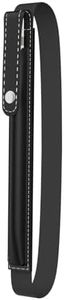 MoKo Pencil Holder for Apple Pencil Pro, Apple Pencil 1st/2nd Generation, iPencil (USB-C), PU Leather iPad Pencil Sleeve Pouch with Buckle & Elastic Band Attach to iPad Case, Black