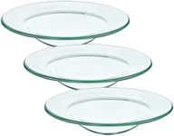 MILISTEN 3pcs Replacement Oil Warmer Dish Glass Candle Warmer Bowl Plate Wax Tray Wax Melt Warmer for Aroma Essential Oil Burner