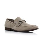 Ferro Aldo mens Loafers, Beige Suede (With Buckle), 9