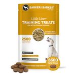 Barker and Barker Little Liver Dog Training Treats ❘ 2500 Tasty & Healthy Treat Pack | Grain Free, Low Calorie, High in Protein & B Vitamins, No Artificials - 100% Human-Grade for Puppies & Small Dogs