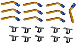 Solar Panel Parts MOREL Solar Panel Water Drainage Clips (10 PCS) 35 MM and Cleaning Sprinkler Shower PVC(10 PCS) 1/2 INCH (15 MM) Standard Size.