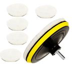 Car Polishing Pads,5Pcs 5Inch Polishing Waxing Buffing Pads Kit Drill Polishing Kit Wool Buffer Pad Car Polishing Buffing Wheel and M14 Drill Adapter