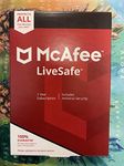 McAfee LiveSafe, for PC, Apple Mac, iOS, or Android, Unlimited Devices, 1-Year Subscription, eCard