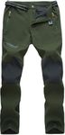 TACVASEN Work Trousers Men Waterproof Hiking Trousers Breathable Walking Pants Lightweight Bottoms for Fishing Army Green,32