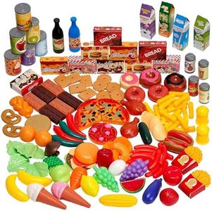 THE TWIDDLERS 150 Pezzi Set Cibo Alimenti Cucina Giocattolo per Bambini - Regalo per Bambini 3+ Anni