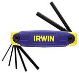 Irwin T10765 Folding Hex Key Set, 2.0mm-8.0mm, 7 Pieces