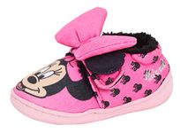 Disney Girls Minnie Mouse Slipper Booties Pink 7 UK Child