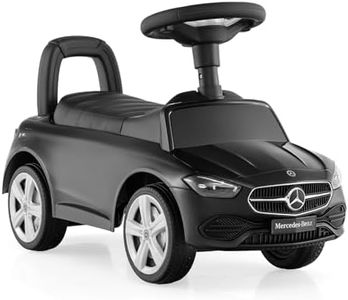 SOARS Mercedes-Benz Rutschauto, Rutschfahrzeug mit Lenkrad, Sound, Stauraum, Spielzeugauto Jungen & Mädchen für Kinder ab 1 Jahr, ‎65 x 28 x 38 cm (Schwarz)