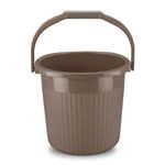 Milton Ritz 25 Plastic Bucket with Handle, 25 litres, Biskit | Home | Bathing | Storage | Bathroom | Multipurpose | Easy to Carry