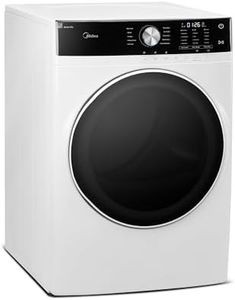 Midea MLE45N1AWW Front Load Electric Dryer Matching, with Stainless Steel Sensor Dry, Wrinkle Care, Touch Control, 10 Total Cycles, 8.0 Cu.ft, White