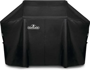 Napoleon BBQ Grill Cover for Prestige PRO 500 and Prestige 500 - Black BBQ Cover, Water Resistant, UV Protected, Air Vents, Velcro Closure, Hanging Loops, Adjustable Buckled Straps To Secure Cover