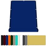 Patio Awnings 45 x 500 cm(18 x 197inch) Waterproof Patio Canopy 98% UV Block with Free Rope & Fixing Kit Carport Swimming Plants Shade Netting, Navy Blue