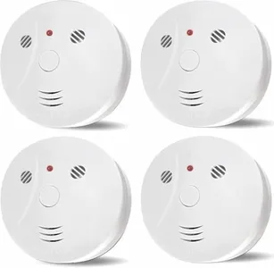 4 Pack Combination Smoke and Carbon Monoxide Detector Battery Operated, Travel Portable Photoelectric Fire&Co Alarm for Home, Kitchen