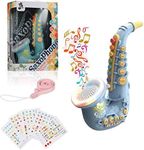 DUCHAOXIAN Toy Saxophone , Toy Trumpet , Clarinet Toy , Saxaboom ,Kids Instruments with Light Music Early Education Toy , for 3 4 5 6 Year & Up Old boy Girls - Blue