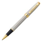Sheaffer 9170-1 Prelude Signature Silver plate with Engraved Snakeskin Pattern featuring 22K Gold Plate Trim Rollerball Pen