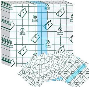 100 PCS Transparent Stretch Adhesive Bandage, Waterproof Clear Film Dressing Bandages, Adhesive Bandages Shower Shield Dressing Tape for Tattoos Swimming Showering (3.1 inch ×3.1 inch)