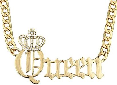 JOTW Queen Pendant Gold Chain Necklace