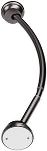 Zenna Home No Drill Curved Shower Curtain Rod, 32-40 Inches Adjustable Shower Rod for Small Tubs or Showers, Easy Install, Choice of No Drilling Tension or Wall Mount, Rustproof, Bronze
