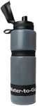 WATER TO GO Active BPA-free reusable water purifier sports bottle with leakproof filter - perfect for travel, camping, hiking, biking, cycling and survival in emergencies (75CL, BLACK)