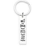 Gifts for Gamers Gamer Keychain Eat Sleep Game Repeat Gifts for Teen Gammers