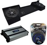 Harmony Audio Compatible with 2007-2013 GMC Sierra Extended Cab Truck Kicker Bundle Comp C10 Dual 10" Sub Box Enclosure & Harmony HA-A800.1 Amp